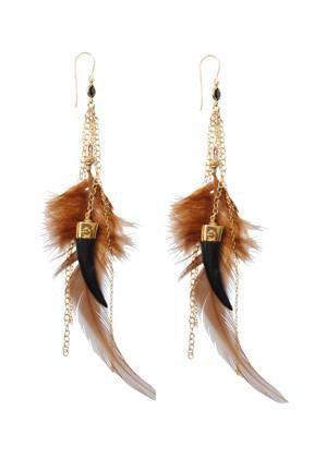 Heather Gardner - Feather & Tusk Jet Crystal Earrings