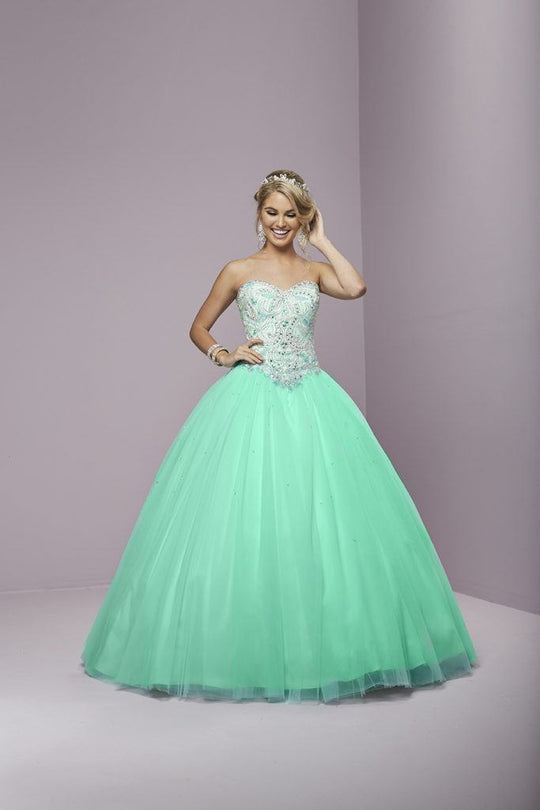 Fiesta Gowns - 56287 Beaded Strapless Sweetheart Tulle Ballgown