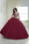 Fiesta Gowns - 56312 Beaded Cap Sleeve Sweetheart Tulle Ballgown