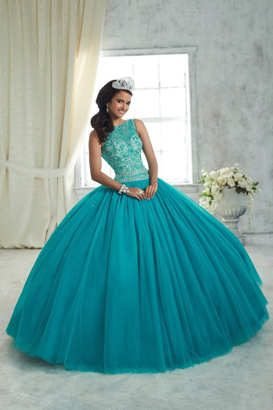 Fiesta Gowns - 56314 Sleeveless Beaded Bateau Tulle Ballgown