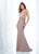 Social Occasions by Mon Cheri - 118886 V-neck Sheath Gown In Brown