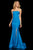 Sherri Hill - 52961 Strapless Mermaid Lace Up Evening Dress In Blue