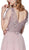 Cinderella Divine - CD0135 Lace V-neck Chiffon A-line Dress In Pink