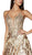 Cinderella Divine - ML923 Sequined Deep V-neck A-line Dress In Gold and Gold