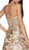 Cinderella Divine - ML923 Sequined Deep V-neck A-line Dress In Gold and Gold
