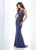 Social Occasions by Mon Cheri - 118881 Bateau Beaded Jersey Gown In Gray