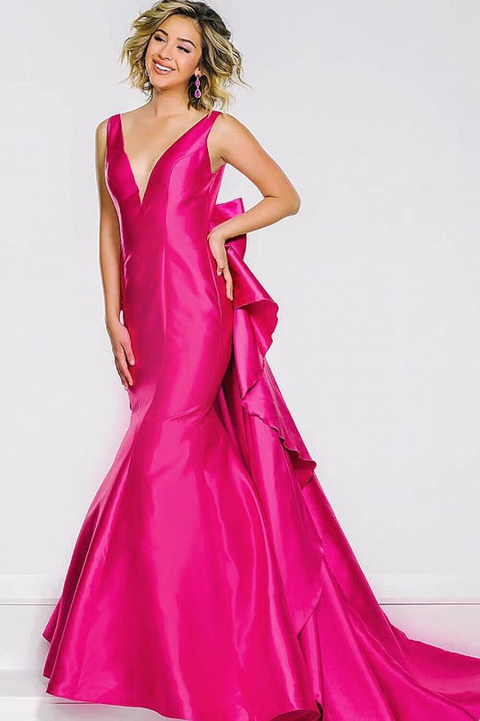 V Neckline Long Mermaid Prom Dress 41644