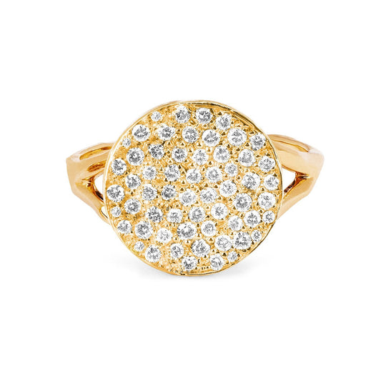 18k Full Moon Phase Coin Ring