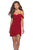 La Femme - 28193 Off-Shoulder Jersey Sheath Dress In Red