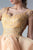 MNM Couture - G0656 Cap Sleeve Origami A-line Evening Gown in Yellow