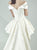 MNM Couture - Off Shoulder Embroidered High Low Gown G0692 in White