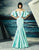 MNM Couture - Illusion Bateau Neck Mermaid Dress G0813 in Green