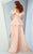 MNM COUTURE - G0838 Beaded Off Shoulder Peplum Dress In Pink