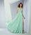 MNM Couture - G0843 Floral Illusion Lace Plunging V-Neck Gown in Green