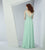 MNM Couture - G0843 Floral Illusion Lace Plunging V-Neck Gown in Green