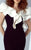 MNM COUTURE - G0846 Draping Ruffled Short Sleeve Mermaid Gown In Black and White