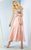 MNM COUTURE - G0853 Embroidered Illusion Jewel A-line Dress In Pink