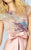 MNM COUTURE - G0853 Embroidered Illusion Jewel A-line Dress In Pink