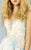 MNM COUTURE - G0868 V-Neck Floral Applique Cowl Back A-line Gown In Blue