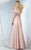 MNM COUTURE - G0869 Beaded V-neck A-line Dress In Pink