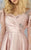 MNM COUTURE - G0869 Beaded V-neck A-line Dress In Pink