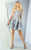 MNM Couture - G0875 Floral Plunging V-Neck Lace A-Line Dress In Blue