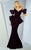 MNM COUTURE - G0877 Sequined Off-Shoulder Peplum Mermaid Gown In Black