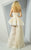 MNM Couture - G0882 Strapless Rosette Applique Peplum Long Gown In White