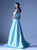 MNM Couture - G0926 Embellished Sweetheart A-line Dress With Slit in Blue and Green