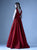 MNM Couture - G0933 Sleeveless V-Neck Pleated A-Line Evening Gown In Red