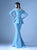 MNM Couture - G0936 Embellished Off-Shoulder Long Sleeve Dress in Blue