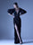 MNM Couture - G0937 Sheer Fringed Evening Gown with Slit in Black