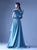 MNM Couture - G0962 Pleated Off-Shoulder A-Line Evening Gown in Blue