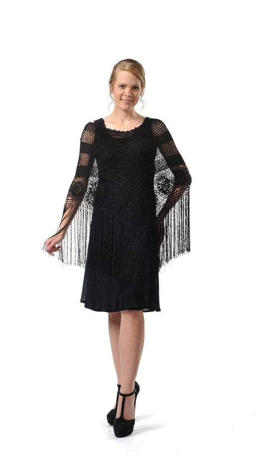 Soulmates - G1009 PONCHO in Black