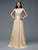 Glow by Colors - G207CS Illusion Beaded A Line Long Dress In Neutral