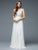 Glow by Colors - G207CS Illusion Beaded A Line Long Dress In White