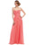 Glow by Colors - G214 Ruched Sweetheart Chiffon A-line Dress  in Pink