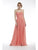 Glow by Colors - G214 Ruched Sweetheart Chiffon A-line Dress  in Pink