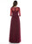Glow by Colors - G330SL-1 Sequined Illusion Bateau A-line Gown In Red