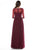 G330SL Sequined Illusion Bateau A Line Gown In Red