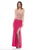 Glow by Colors - G379 Embellished Sweetheart Jersey Dress in Pink and Gold