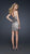 GiGi - Two-Tone One-Shoulder Ruched Cocktail Dress 17365 In Black and Nude