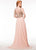 Glow by Colors - G605 Sleeveless V-Neck Chiffon Gown In Pink