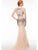 Glow by Colors - G617 Two Piece Jeweled Mermaid Dress in Neutral