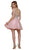 Nox Anabel - G637 Bejeweled Plunging V-neck Ruffled A-line Dress