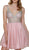 Nox Anabel - G637 Bejeweled Plunging V-neck Ruffled A-line Dress