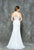 Glow by Colors - G651 Halter Sleeveless Long Dress with Slit in White
