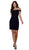 Nox Anabel - G653 Appliqued Illusion Off Shoulder Sheath Dress