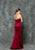 Glow by Colors - G662 Satin Sweetheart Trumpet Dress in Red