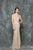 Glow by Colors - G664 Embellished Sweetheart Sheath Dress in Gold